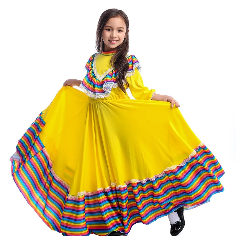 Little Girl Mexican Dancer Costume By Dress Up America 