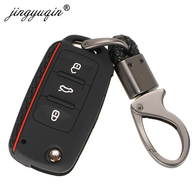jingyuqin 5K0837202AD 434Mhz ID48 Remote Flip Key OEM For VW Volkswagen  Beetle Caddy Eos Golf Jetta Polo Scirocco Tiguan Touran