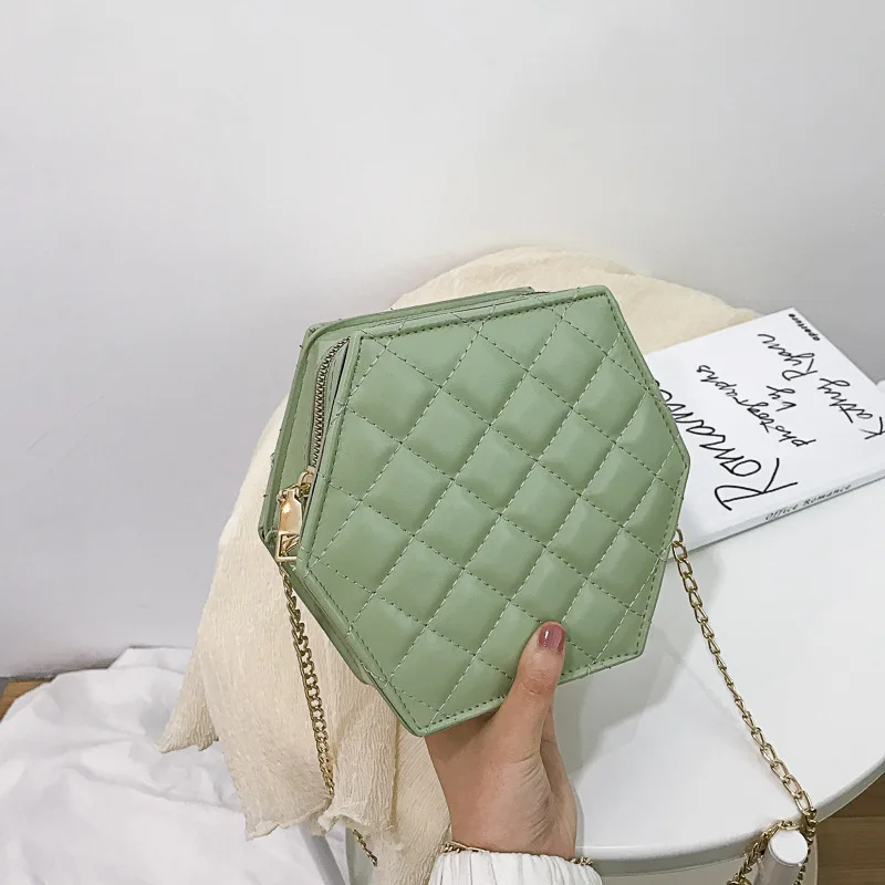 

2020 New Style Rhombus Crossbody Bag WOMEN'S Bag CHIC Korean-style Versatile Western Style Online Celebrity Bag with Chain Bag T