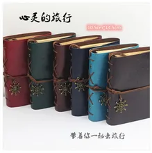 Retro Spiral Notebook Diary Notepad Vintage Pirate Anchors PU Leather Note Book for Traveler Journal r20 new diary notebook vintage pirate note book replaceable traveler notepad book leather cover kraft paper notebook