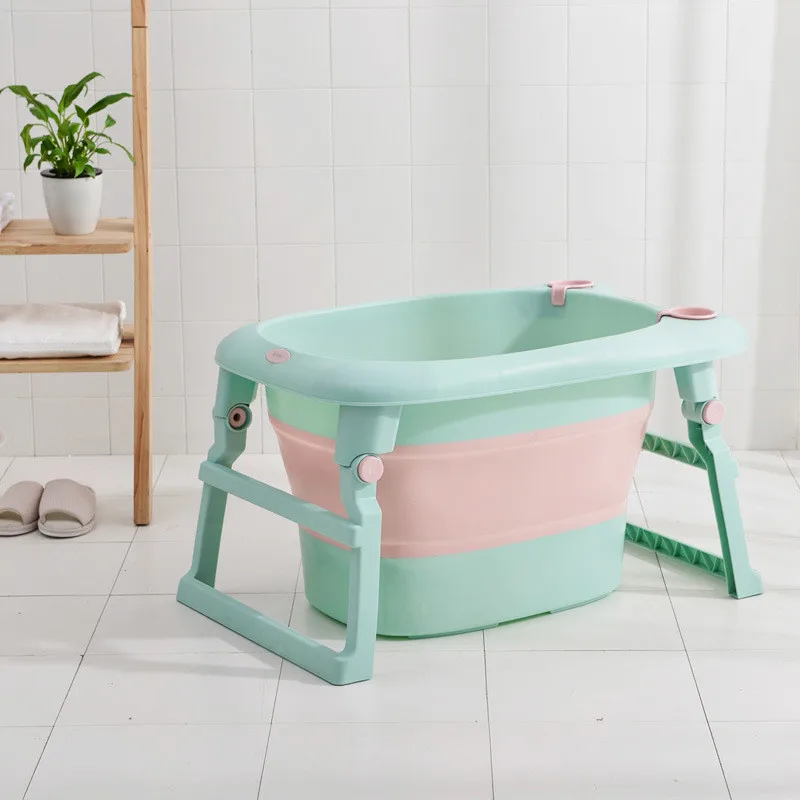 

Children Folding Bath Barrel Large Household can Sit baby Bath Tub for 0-10 Years Old Newborn Swimming Pool Indoor Kids Bathtub