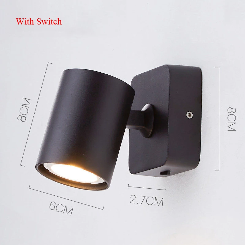 Indoor 7W GU10 Led Ceiling Wall Light Modern Style Folding Rotation Home Hotel Bedroom Bedside Living Room Reading Wall Lamp