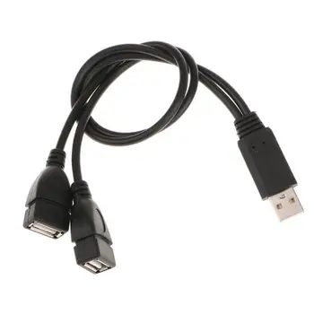 

USB 2.0 A 1 male to 2 Dual USB Female Data Hub Power Adapt USB Charging Power Cable Cord Extension Cable