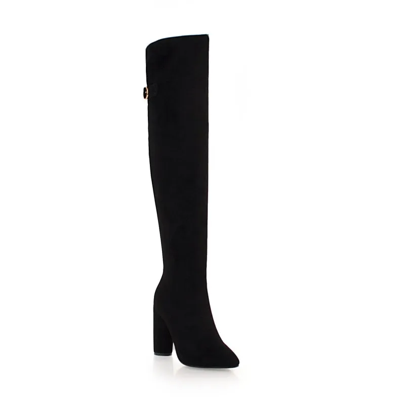 Big Size Simple boots thigh high knee over the women ladies shoes woman winter | Обувь