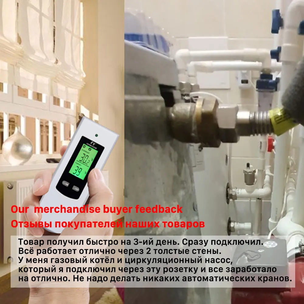 Nashone Digital Thermostat 220V Temperature Controller Thermoregulator 1800W Wireless Thermostat With Receiver Socket EU Plug