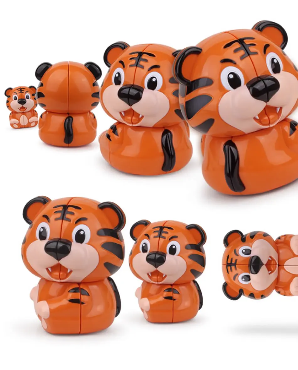 Высококачественный магический куб YuXin Tiger 2x2x2 ZhiSheng 2x2, скоростная головоломка в виде животного, идеи для рождественского подарка, детские игрушки