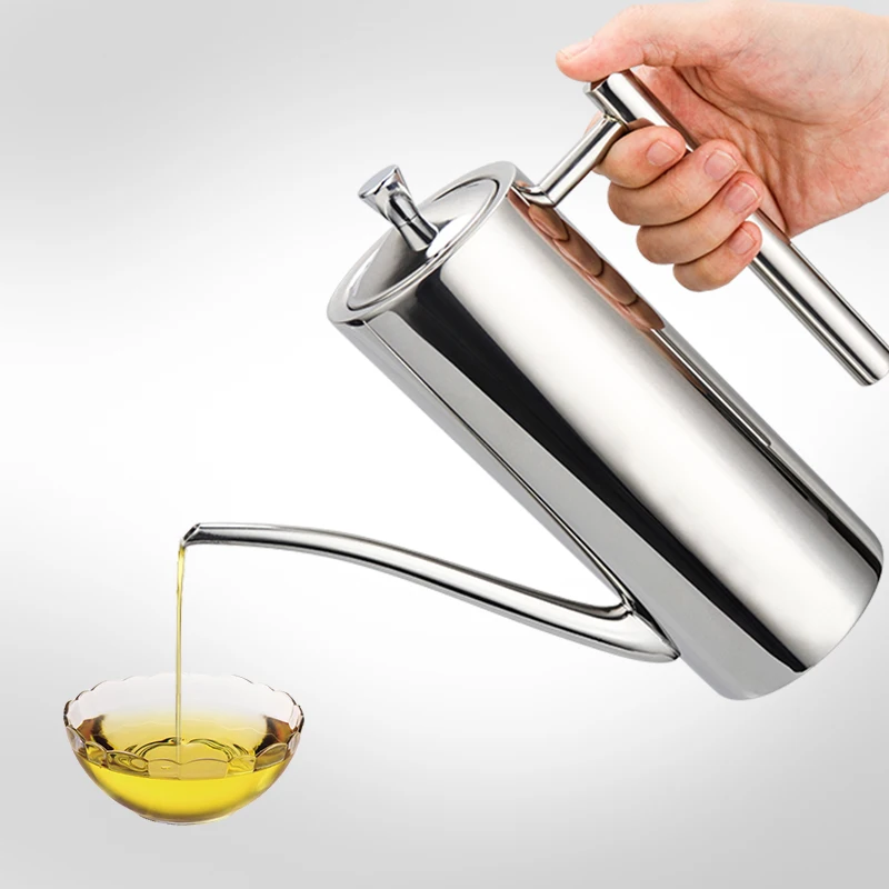 500/700 мл Нержавеющая Сталь Оливковое Масло Дозатор Уксуса Соус Уксус Может Горшки