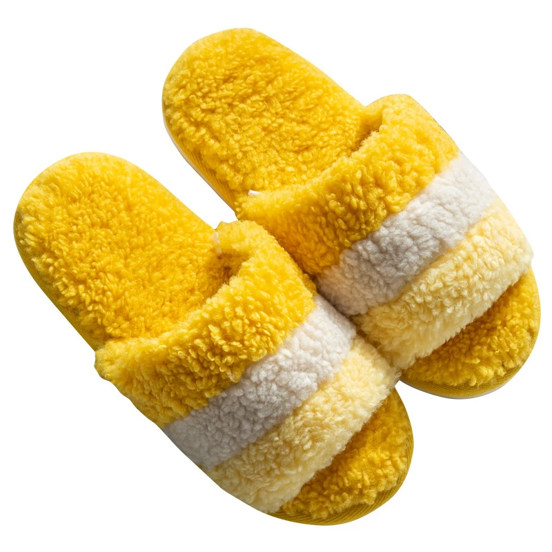

Women Men Slippers Winter Home Fashion Non-Slip Soft Warm Cute Indoor Bedroom House Couples Floor Shoes