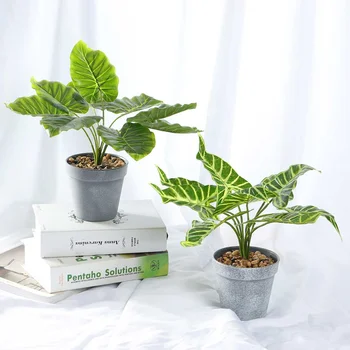 

5 Type Artificial Plants Fake Tropical Tree Leaves Branch Green False Magnolia Silk leaf For Home Garden Balcony Desk Decoration