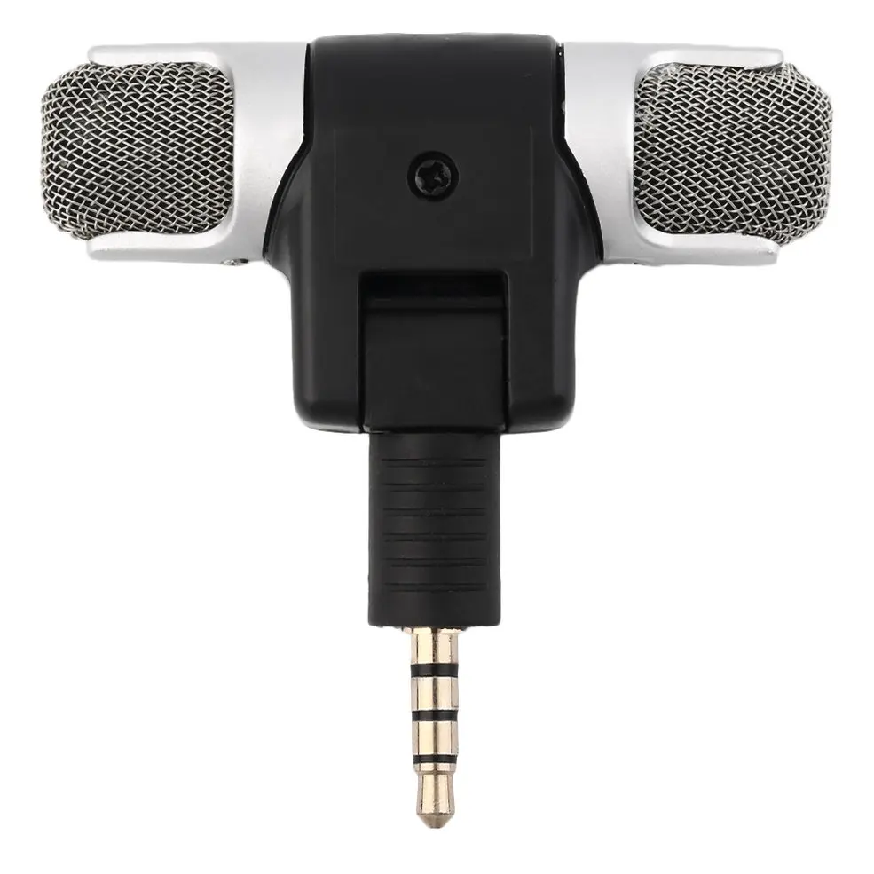 Высокопроизводительный 3,5 мм Джек портативный мини микрофон цифровой стерео микрофон для рекордера мобильного телефона Поющая песня караоке