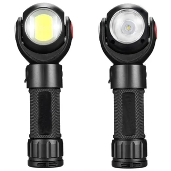 

Aluminum 360 Degree Rotatable USB Rechargeable Magnetic Mini T6 COB LED Torch Work Light