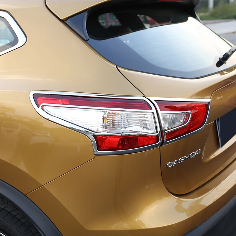 

Для Nissan Qashqai J11 2014-2016 ABS хром задний фонарь рамка протектор Стикеры для обклейки автомобиля Стайлинг Аксессуары 4 шт
