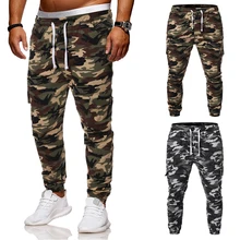 Осенние мужские камуфляжные повседневные обтягивающие мужские брюки в стиле хип-хоп уличные брюки повседневные штаны камуфляжные брюки свободного кроя с Кулиской
