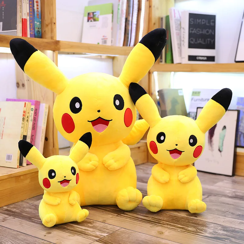 Fashion best selling cartoon plush toy Pikachu pendant sitting posture doll pillow sofa cushion toy soft fabric stuffed animal d