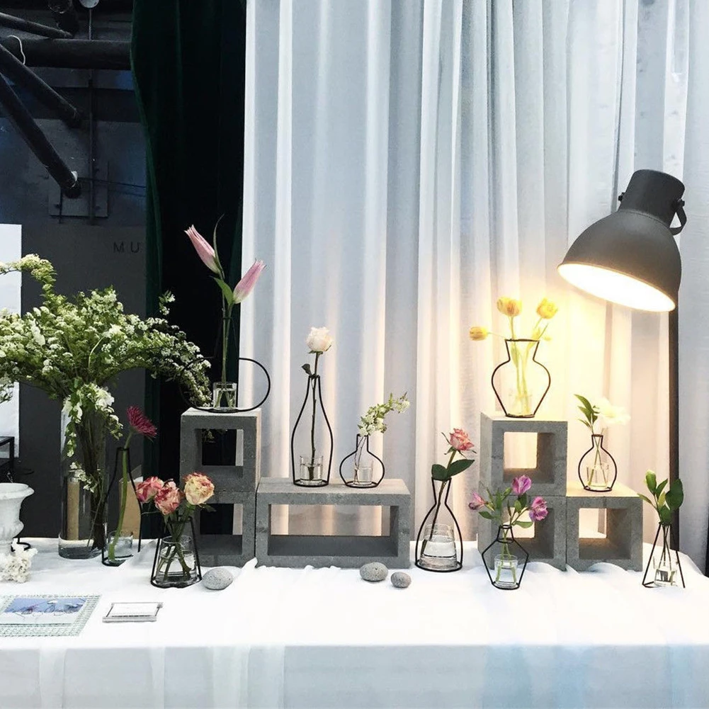 Дизайн, Креативный цветочный горшок с железной линией, ваза для растений, подставка для художника, беседка, горячая Распродажа, контейнер для террариума, домашний декор, цветочные горшки