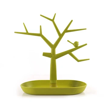 

Bird Tree Shape Jewelry Stand Display Storage Rack Ring Necklace Bracelet Bangle Anklet Watch Keychain Earring Display Racks