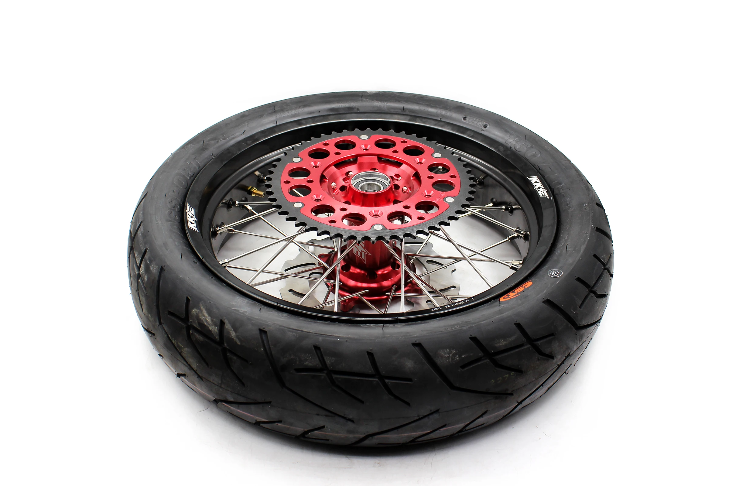 KKE 3 5/4 25 Supermoto колеса CST шины Набор для Honda CRF250X 2004 2020 CRF450X 2005 красный концентратор