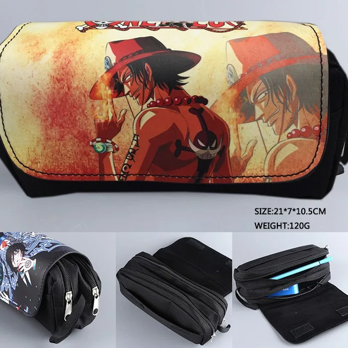 Аниме Чехол-карандаш для студентов чехол-карандаш one piece Dragon Ball Death Note цветная Холщовая Сумка для ручек