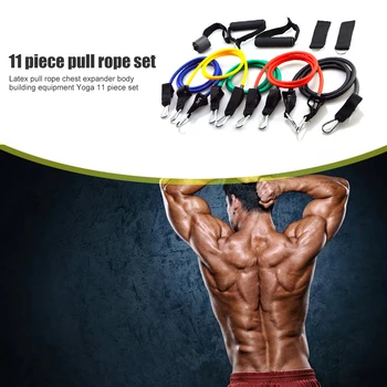 

11 PCS Fitness Resistance Bands Set Fitness Elastic Bands Rope Pull Exercise Training Bands Elastic Expander Fitness Gym Yoga