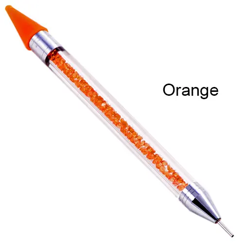 1 шт., Кристальные ручки, стразы, драгоценные камни, инструмент для сбора кристаллов, много цветов, Кристальный воск, карандаш, ручка, инструмент для украшения одежды, B3840 - Цвет: Orange