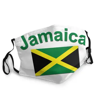

Jamaican Flag Adult Non-Disposable Mouth Face Mask Printed Anti Haze Dust Mask Protection Mask Respirator Mouth Muffle