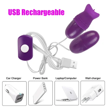 Powerful Double Vibrating Egg Vagina Massage Sex Toys for Women G Spot Clitoris Stimulator Tongue Oral Licking Vibrator 5