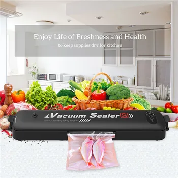 

Kitchen Electric Vacuum Sealer Automatic Food Sealer Machine Packaging Food Saver For Meat Fruits Nuts Food Sealing Bags