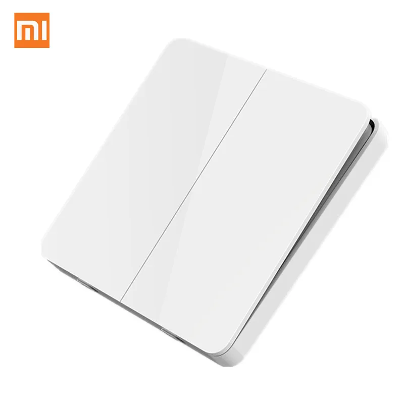 Новейший настенный переключатель Xiaomi Mijia с одной двойной кнопкой, двойной переключатель управления, 2 режима, переключение на светильник