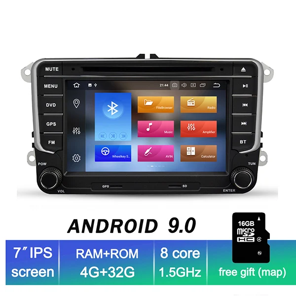 4G 32G IPS EKIY Android 9,0 автомобильный DVD мультимедийный плеер 2 Din Авто Радио стерео для VW Passat b6 Seat Leon 2 Altea Toledo Skoda gps аудио - Цвет: 4G 32G IPS