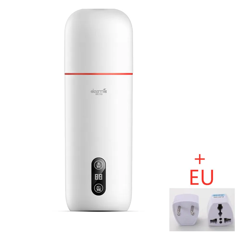 Add EU Adapter MI Mijia Deerma электрический чайник для воды 350 мл термос чашка портативная тушеная чашка температурный дисплей умный сенсорный контроль изоляционный горшок - Цвет: Add EU Adapter