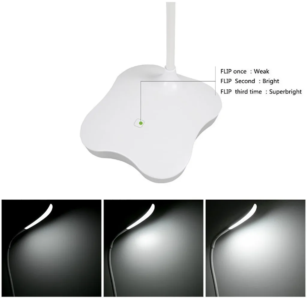CARPRIE USB Перезаряжаемый Светодиодный настольный светильник, регулируемая интенсивность, светильник для чтения, сенсорный выключатель, настольные лампы, 3 уровня, настольные лампы 815