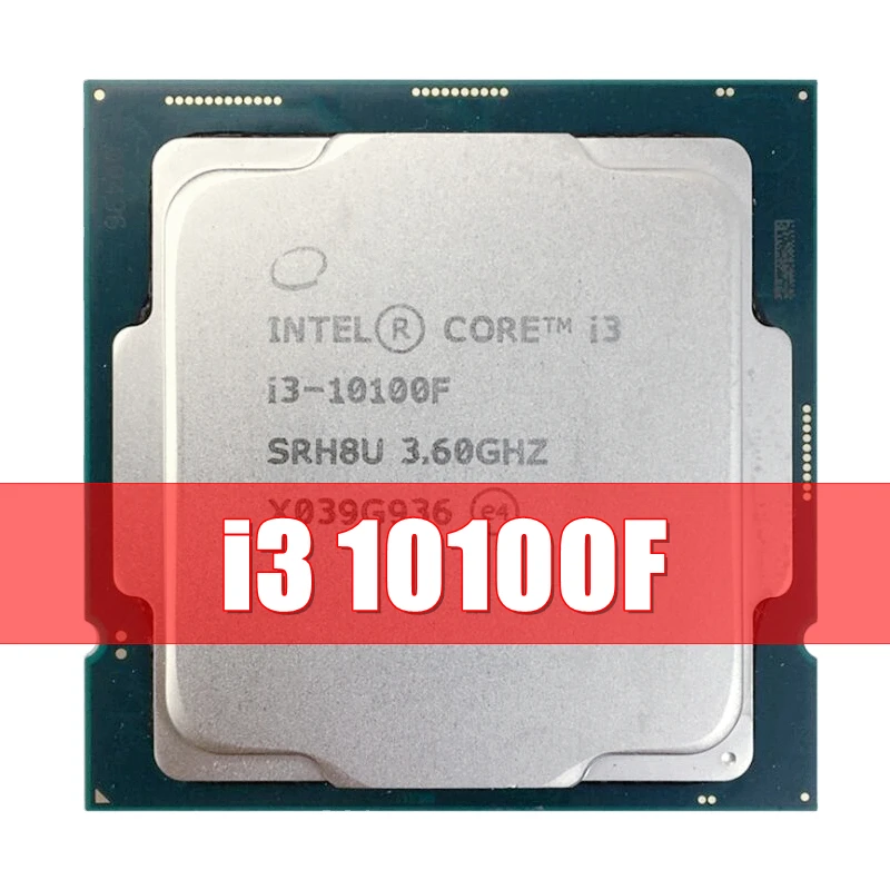 Intel Core i3-10100F i3 10100F 3.6 GHz 4-core 8-thread CPU processor L2 = 1M L3 = 6m 65W LGA 1200 best processor for laptop