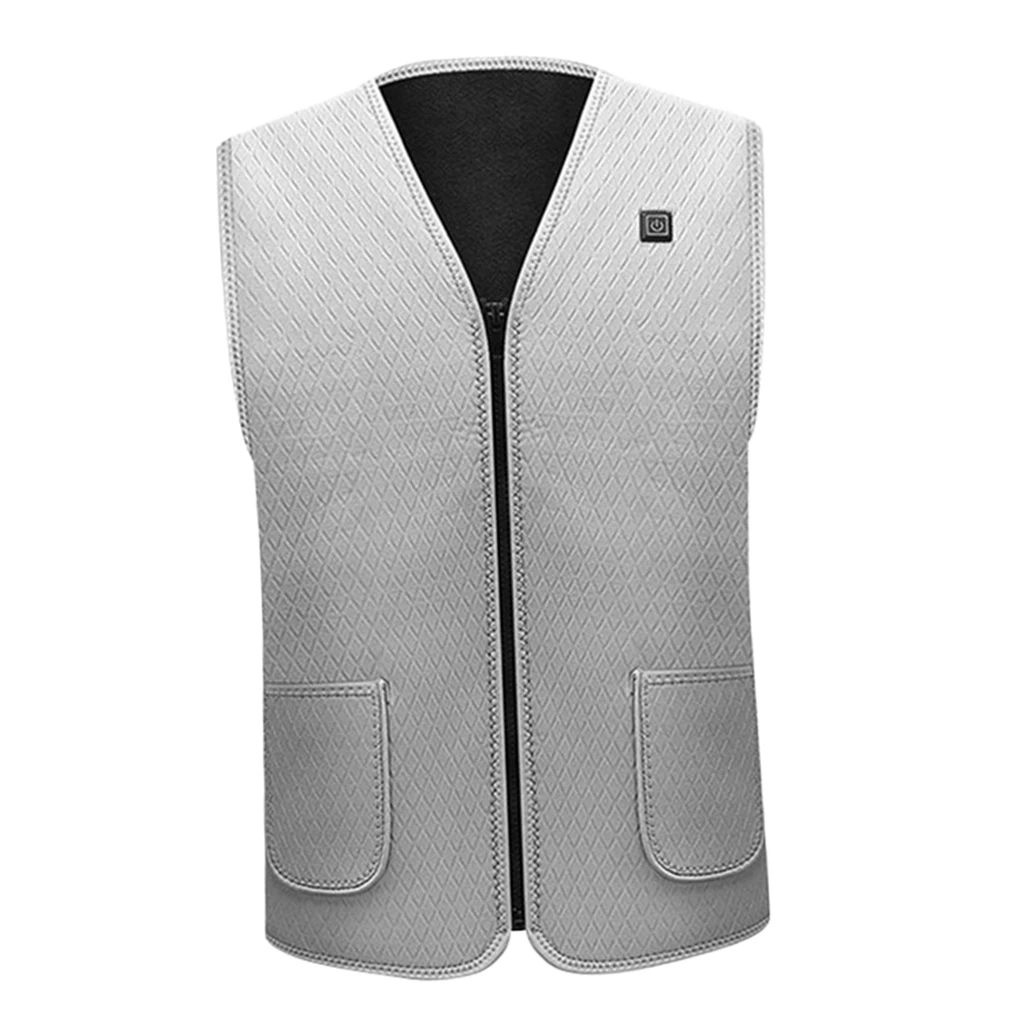 Men Lightweight Electric Heated Vest Winter Warm For Hiking Skiing Fishing