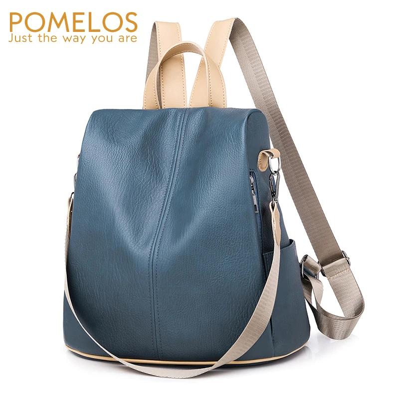 

POMELOS Fashion Brand Backpack Women New Designer Ladies Backpack PU Leather Anti Theft Travel Backpack Bagpack For Girls Women