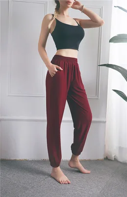 FlowerDance Boho эластичные леггинсы для спортзала лайкра спандекс тонкие леггинсы для спортзала плотные брюки для йоги женские - Цвет: red