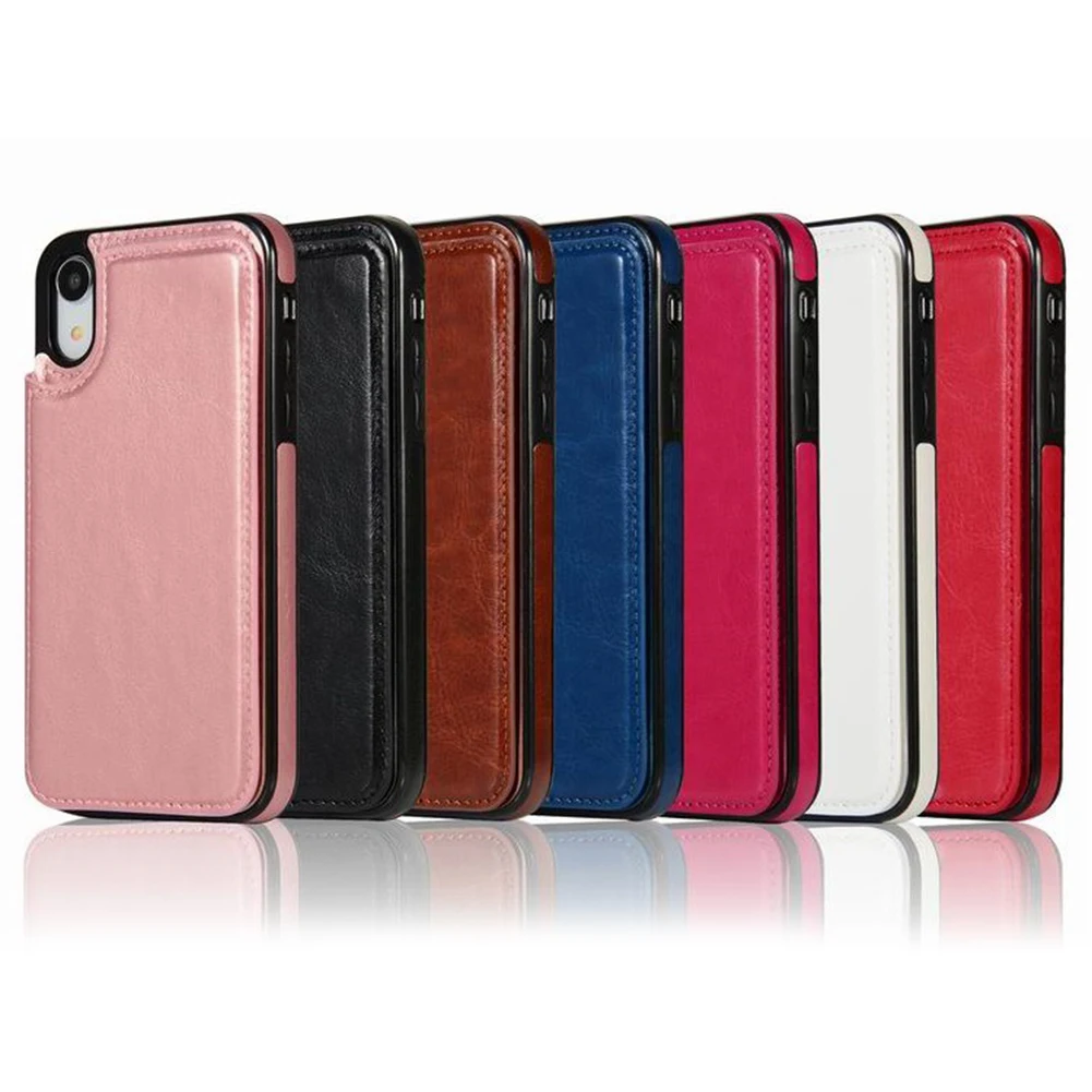 Ретро PU кожаный чехол для iPhone X 6 6s 7 8 Plus XS 5s мульти карты держатели для телефонов iPhone XS XR максимальный чехол