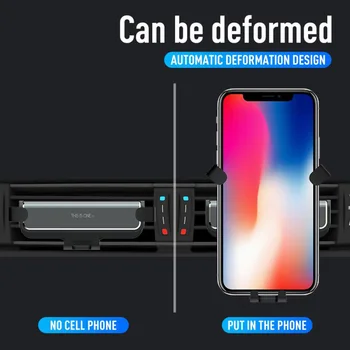 

Gravity Car Holder For Phone in Car Air Vent Clip Mount No Magnetic Mobile Phone Holder GPS Stand For iPhone 11 Pro Samsung