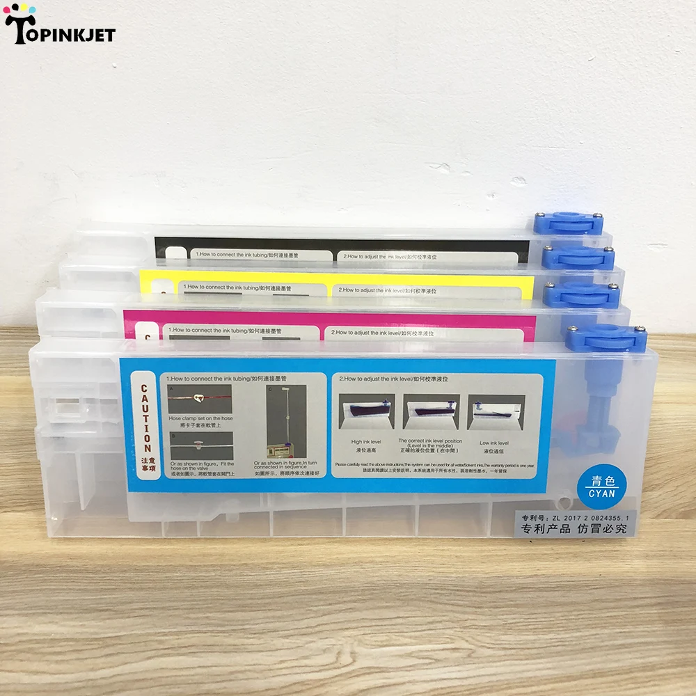 4 Ink Tank With 4 Ink Cartridge CISS System Continuous Supply System For Mutoh Roland Mimaki Series Printer Bulk