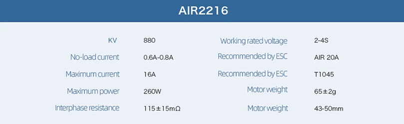 T-Motor Air gear 450 power Air2216+ T1045 Combo AIR2216 880KV 4 мотор+ 4 1045 пропеллеров для RC Дрон квадкоптер с управлением с видом от первого лица