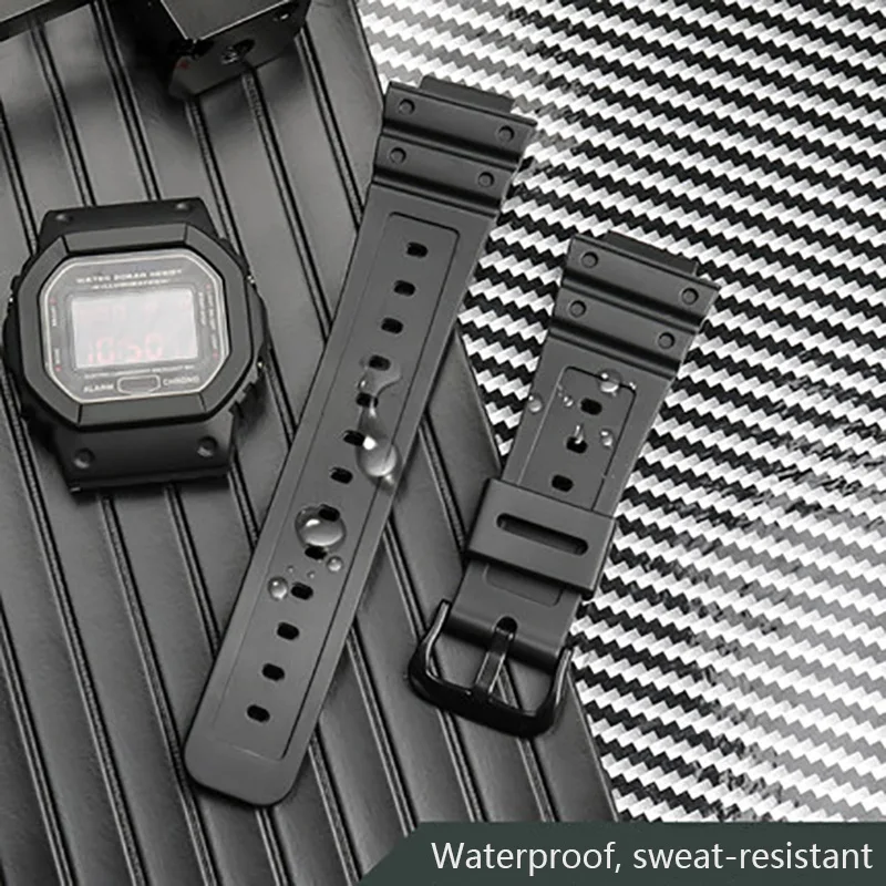 Фото Ремешок из смолы для часов аксессуары для Casio G-SHOCK DW5600 G5600E GW-5000 GW- M5610 спортивный водонепроницаемый силиконовый ремешок для часов браслет №4