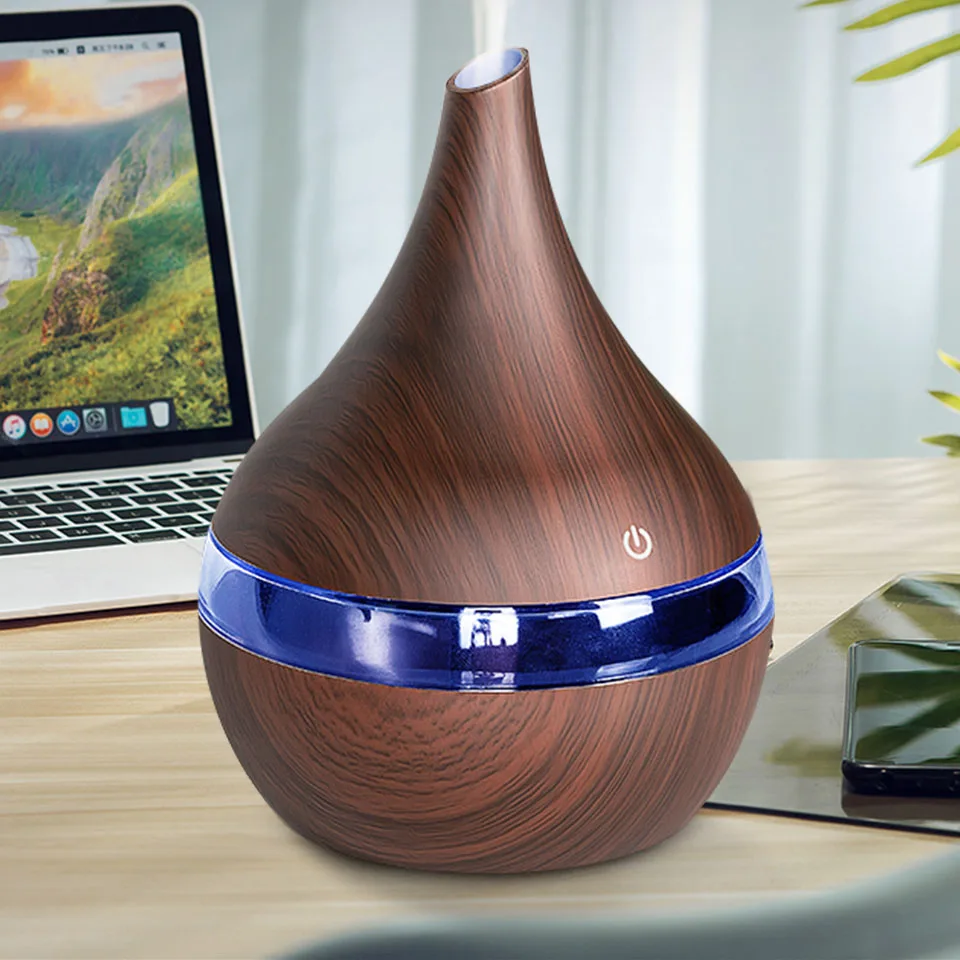 Ultrasonic Cold Fog USB Air Humidifier Purifier Home 7 Color Changing LED Night Light 300ml Essential Oil Aroma Diffuser Office
