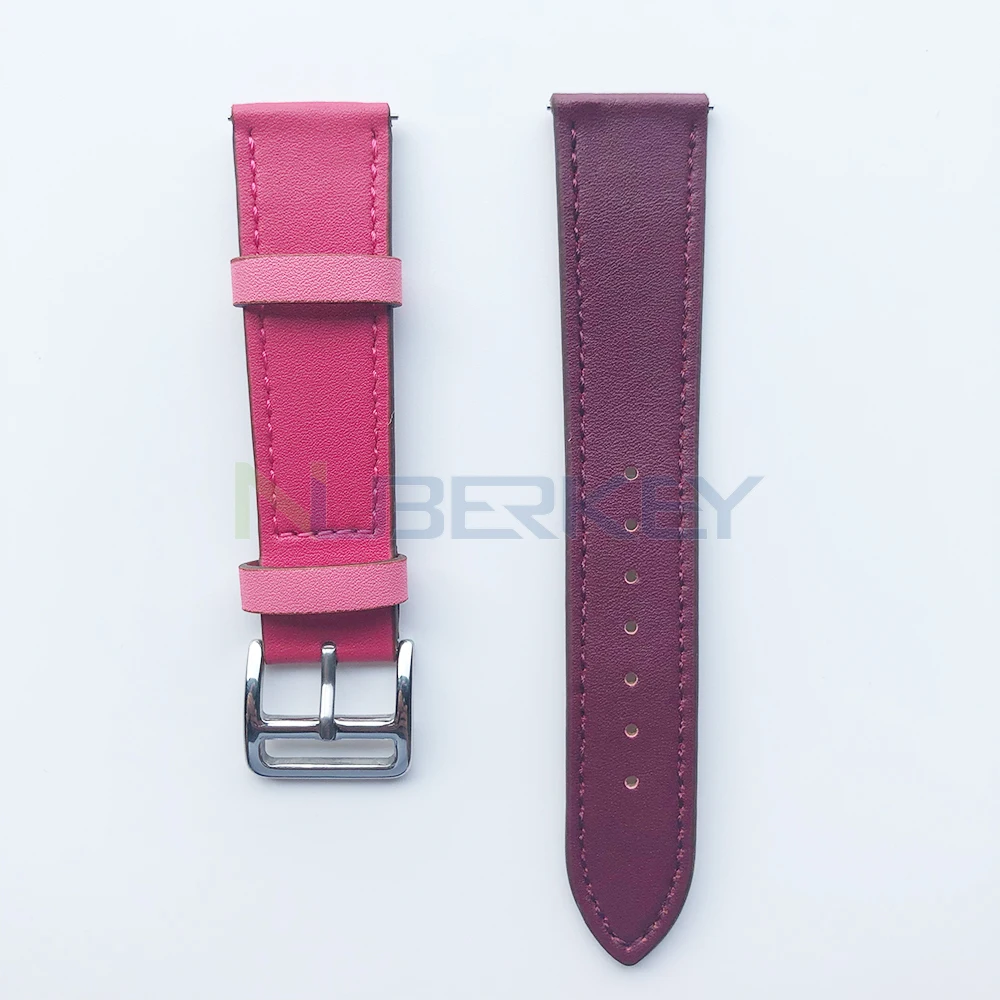 Rose wine Ремешок из натуральной кожи для часов Huami Amazfit GTS ремешок для часов умные аксессуары для Xiaomi Amazfit gts спортивные часы сменный ремешок - Цвет: Rose wine
