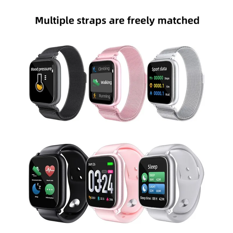 

BALIGHT Q1 Full touch screen Smart watch IP68 waterproof Bluetooth Sport fitness tracker Men Smartwatch For IOS Android Phone