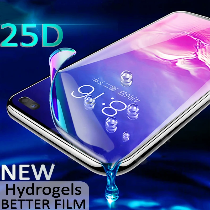 25D полная Гидрогелевая пленка для Samsung Galaxy S10 S9 Plus Note 10 Pro 9 8 S7Edge S10e A50 A80 A60 M40 защита