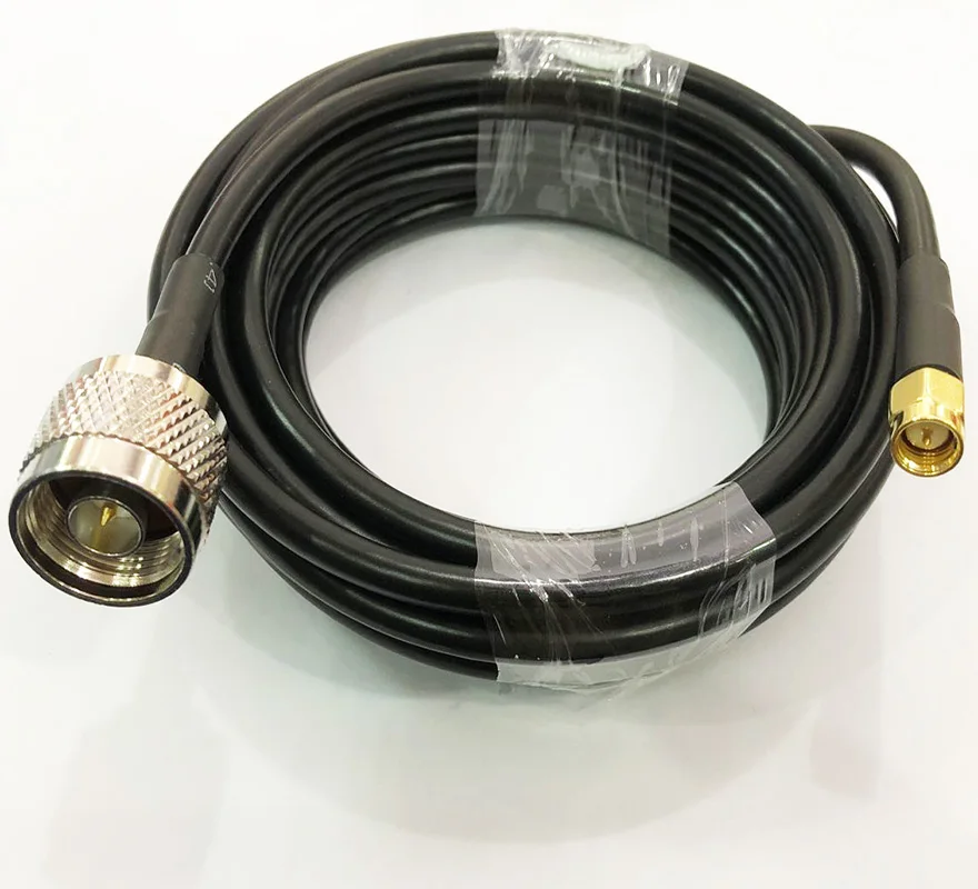 2 м 5 м 10 м RG58 коаксиальный кабель SMA разъем для N Мужской Разъем RF адаптер переменного тока, 50-3 кабель 50ohm 15/20/возможностью погружения на глубину до 30 м