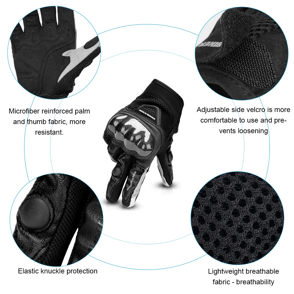 KEMiMOTO мотоциклетные перчатки с сенсорным экраном кожаные перчатки из углеродного волокна дышащие гоночные перчатки Luvas Мотокросс Защитное снаряжение лето