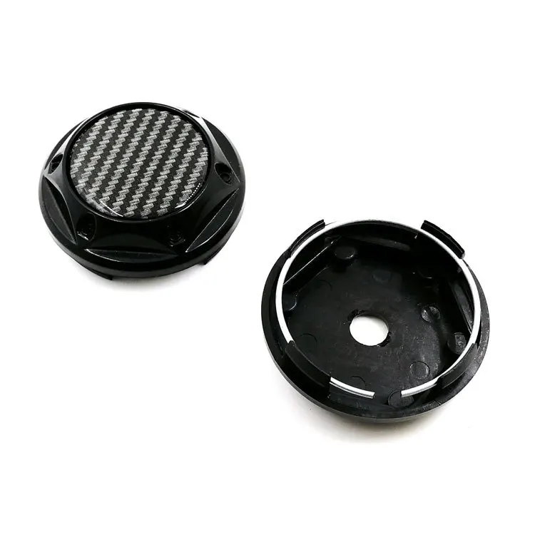Modified Black And White with Pattern Carbon Standard Wheel Hub Cover Vehicle Hub-centric Cover Small Wheel Cap gang quan gai De