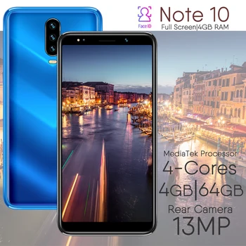 

Smartphones Note 10 4Gb RAM 64Gb ROM Android 13MP Face Recognition Unlocked Mobile Phones Quad Core Note10 Mini