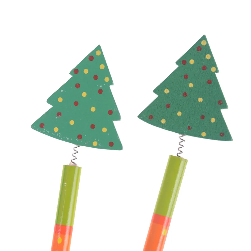 2 шт. милые забавные корейские деревянные рождественские студенческие пишущий карандаш канцелярские принадлежности подарок для детей
