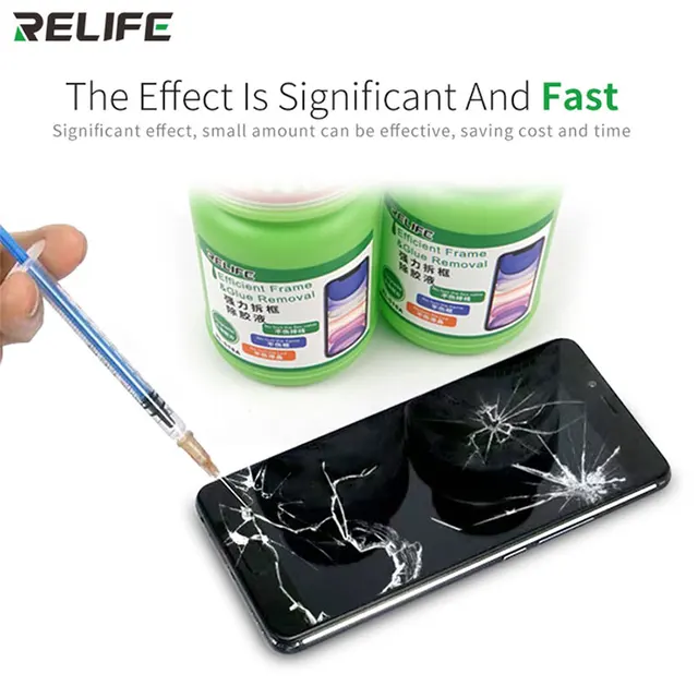 سائل فك الفريمات وإزالة الغراء RELIFE RL-518A – مذيب قوي لجميع الهواتف (iPhone/Android) 2